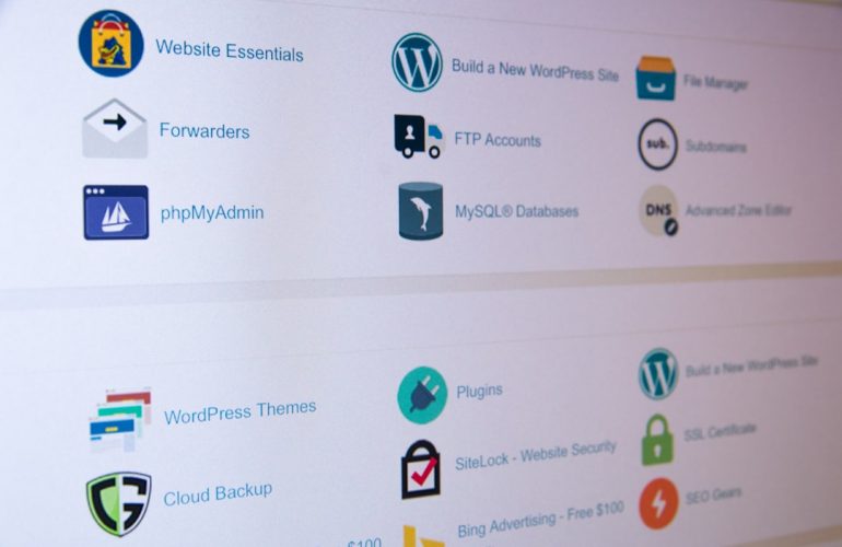 Photo WordPress dashboard